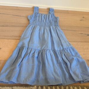 Abercrombie Kids Light Blue Ruffled Maxi Dress
